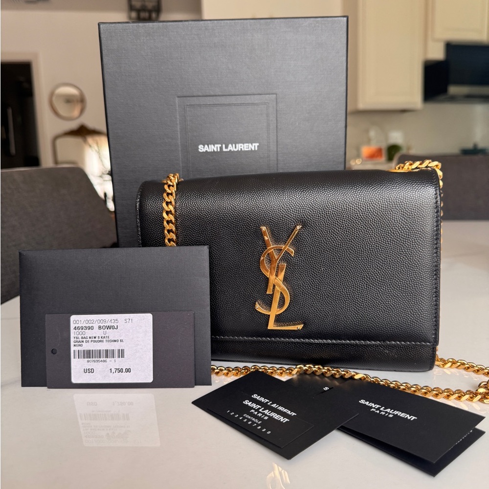 Authentic Saint Laurent Kate Medium Chain Bag